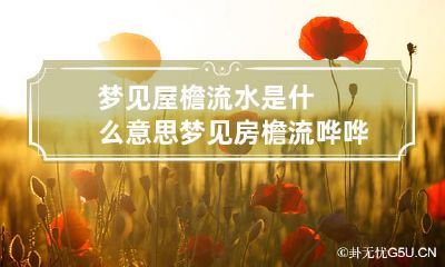 梦见屋檐流水是什么意思 梦见房檐流哗哗的水