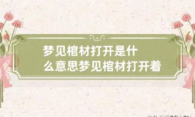 梦见棺材打开是什么意思 梦见棺材打开着