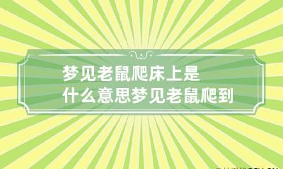梦见老鼠爬床上是什么意思 梦见老鼠爬到床头是什么