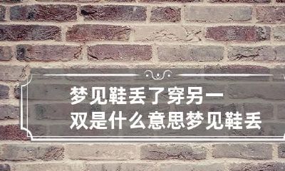 梦见鞋丢了穿另一双是什么意思 梦见鞋丢了穿另一双是什么意思呢