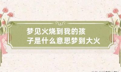 梦见火烧到我的孩子是什么意思 梦到大火烧到自己的孩子