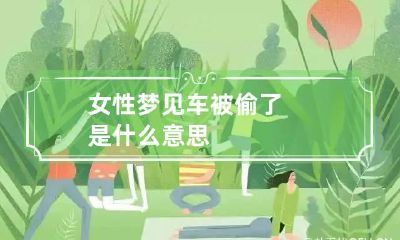 女性梦见车被偷了是什么意思