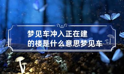 梦见车冲入正在建的楼是什么意思 梦见车冲我来了什么意思