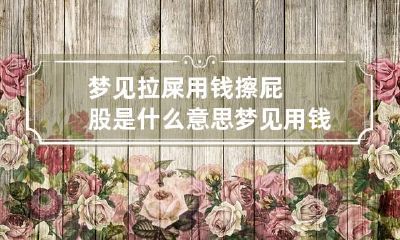 梦见拉屎用钱擦屁股是什么意思 梦见用钱擦屁股上的屎