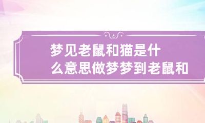 梦见老鼠和猫是什么意思 做梦梦到老鼠和猫是什么意思周公解梦