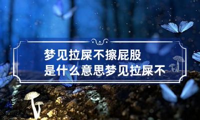 梦见拉屎不擦屁股是什么意思 梦见拉屎不擦屁股是什么意思呢