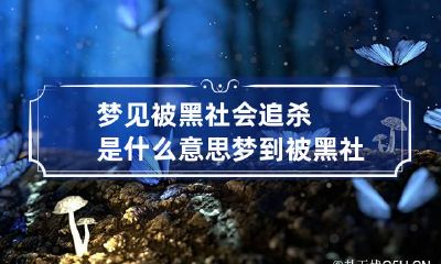 梦见被黑社会追杀是什么意思 梦到被黑社会追杀是什么意思