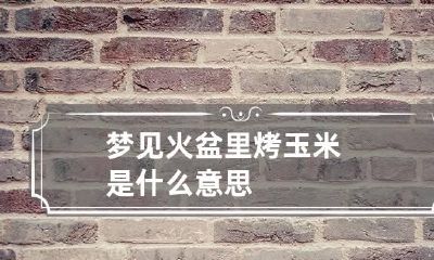 梦见火盆里烤玉米是什么意思