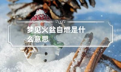 梦见火盆自燃是什么意思