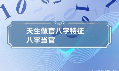 天生做官八字特征 八字 当官