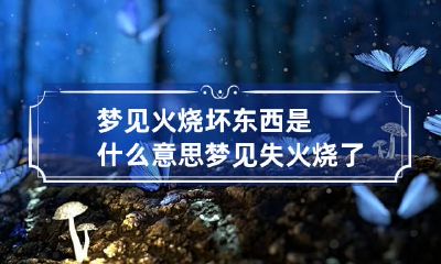 梦见火烧坏东西是什么意思 梦见失火烧了东西