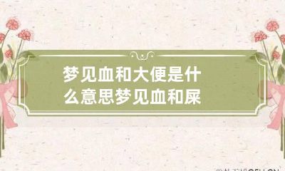 梦见血和大便是什么意思 梦见血和屎