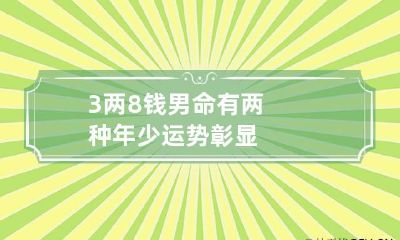 3两8钱男命有两种 年少运势彰显