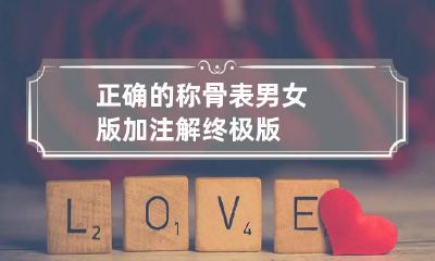 正确的称骨表 男女版加注解终极版