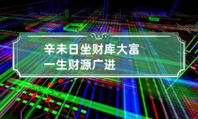 辛未日坐财库大富 一生财源广进