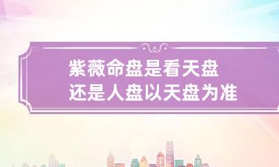 紫薇命盘是看天盘还是人盘 以天盘为准