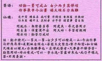 黄大仙灵签 第95签：中平 女娲炼石补天