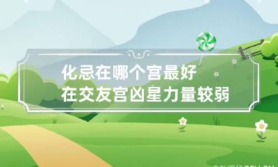 化忌在哪个宫最好 在交友宫凶星力量较弱