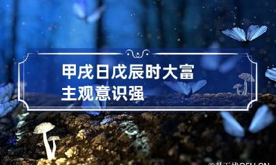 甲戌日戊辰时大富 主观意识强