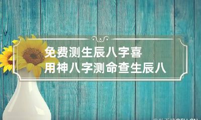 免费测生辰八字喜用神 八字测命查生辰八字