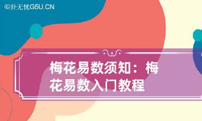 梅花易数须知：梅花易数入门教程