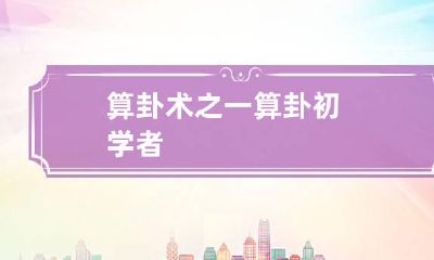 算卦术之一 算卦初学者