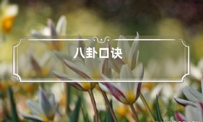 八卦口诀