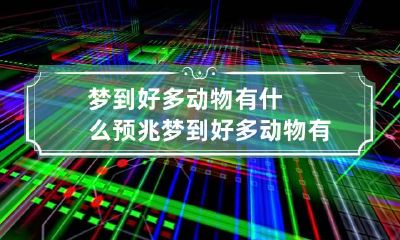 梦到好多动物有什么预兆 梦到好多动物有什么预兆解梦