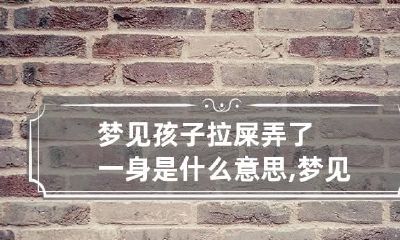 梦见孩子拉屎弄了一身是什么意思,梦见自己一身的屎