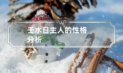 壬水日主人的性格分析