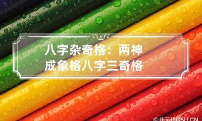 八字杂奇格：两神成象格 八字三奇格