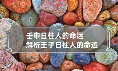 壬申日柱人的命运解析 壬子日柱人的命运