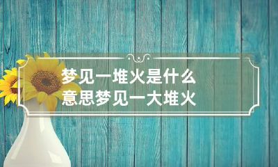 梦见一堆火是什么意思 梦见一大堆火