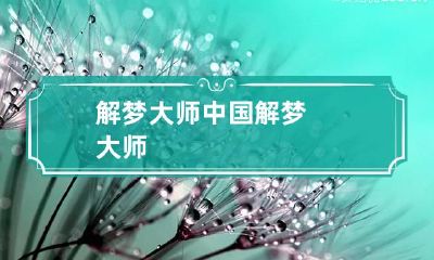 解梦大师 中国解梦大师