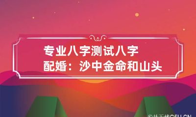 专业八字测试 八字配婚：沙中金命和山头火命相克吗？