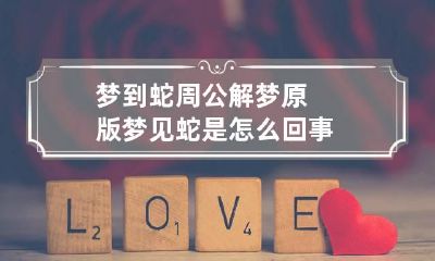 梦到蛇周公解梦原版 梦见蛇是怎么回事