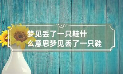 梦见丢了一只鞋什么意思 梦见丢了一只鞋啥意思