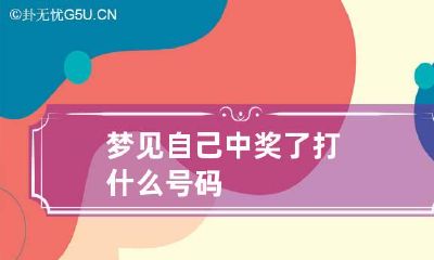 梦见自己中奖了打什么号码