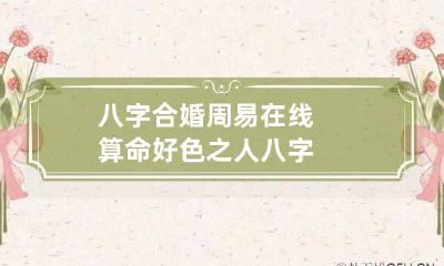 八字合婚 周易在线算命好色之人八字
