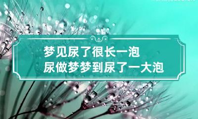 梦见尿了很长一泡尿 做梦梦到尿了一大泡