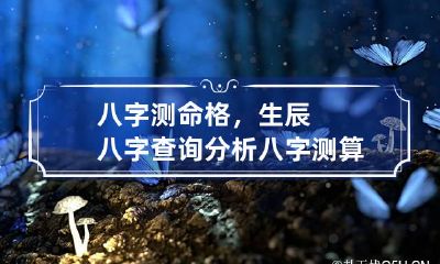 八字测命格，生辰八字查询分析 八字测算详解