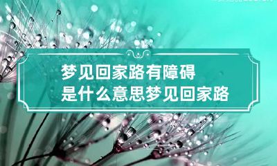 梦见回家路有障碍是什么意思 梦见回家路有障碍是什么意思呀