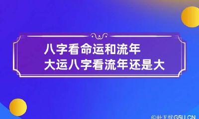 八字看命运和流年大运 八字看流年还是大运