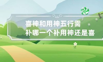 喜神和用神五行需补哪一个 补用神还是喜神