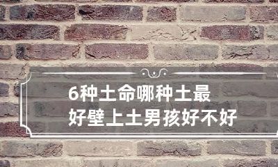 6种土命哪种土最好 壁上土男孩好不好