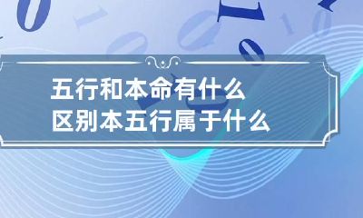 五行和本命有什么区别 本五行属于什么