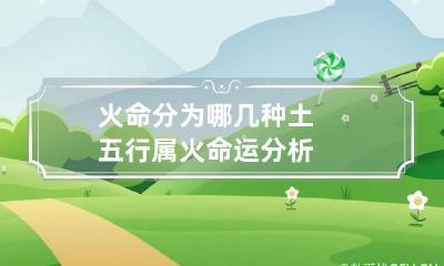 火命分为哪几种土 五行属火命运分析