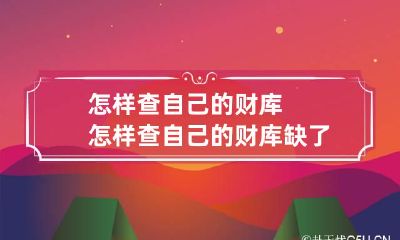 怎样查自己的财库 怎样查自己的财库缺了多少钱