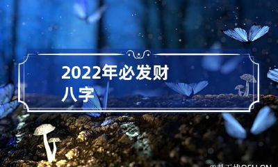 2022年必发财八字