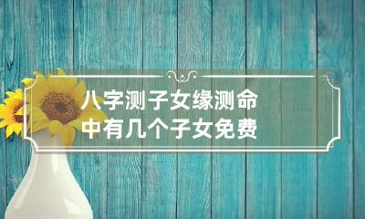 八字测子女缘 测命中有几个子女免费